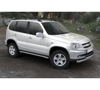 Защита порогов d57 Rival для Chevrolet Niva I рестайлинг 2009-2020, нерж. сталь, 2 шт., R.1004.007
