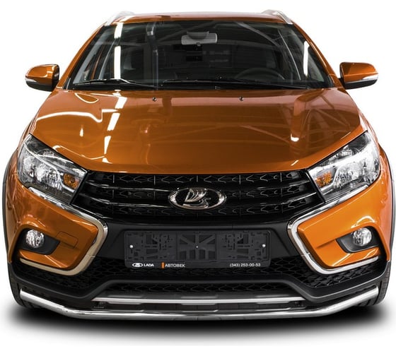 Защита переднего бампера d42 Rival для Lada Vesta I универсал Cross 2017, R.6007.002