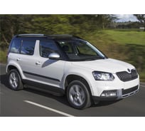 Пороги "Black" Rival для Skoda Yeti 2009-2018, 173 см, 2 шт., алюминий, F173ALB.5101.1