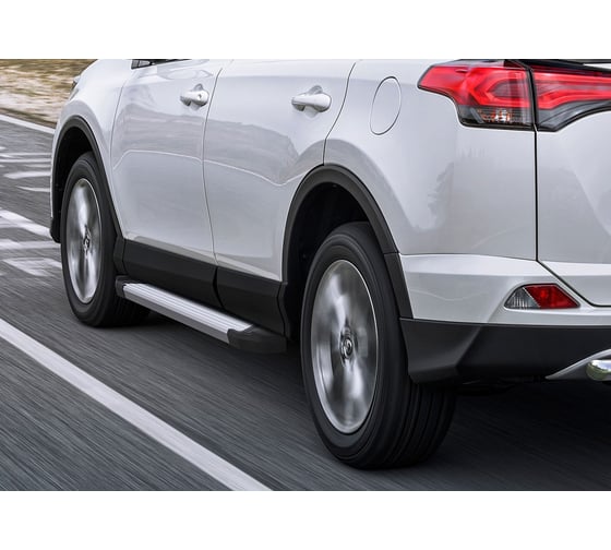 Пороги Rival Silver Toyota Rav4 IV /CA40/ рестайлинг 2015-, 173 см, 2 шт., F173AL.5705.4