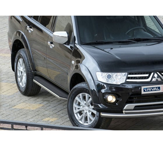 Пороги Rival Premium Mitsubishi Pajero Sport II 2008-2016, 173 см, 2 шт., A173ALP.4003.1
