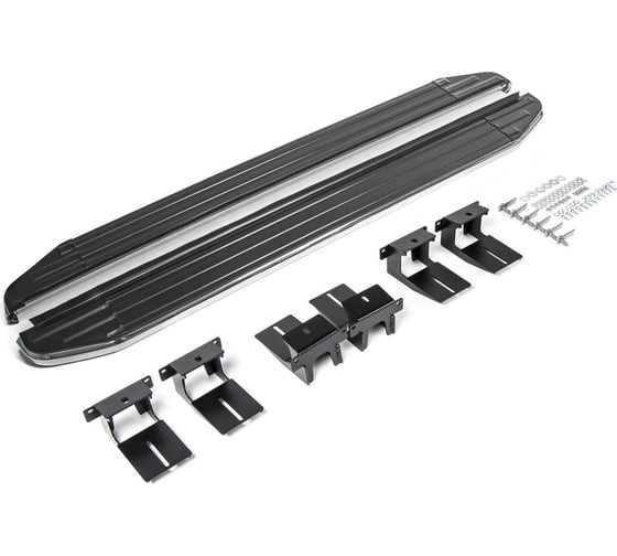 Пороги "Premium" Rival для Jeep Grand Cherokee WK2 2010-2018 2018-н.в., 160 см, 2 шт., алюминий, A160ALP.2703.1
