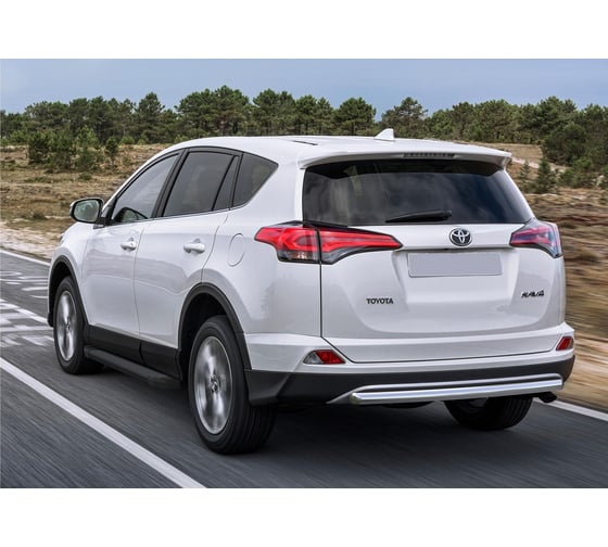 Алюминиевые пороги Rival Black для Toyota Rav4 IV /CA40/ 2013-2015, 2 шт., F173ALB.5705.3