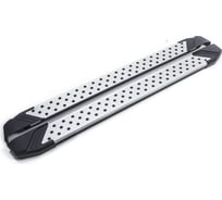 Пороги "Bmw-Style круг" Rival для Nissan Qashqai I 2006-2014/X-Trail T31 2007-2015, 173 см, 2 шт., алюминий, D173AL.4104.5