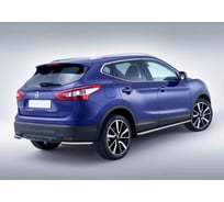 Защита заднего бампера d57 уголки Rival для Nissan Qashqai II 2014-2019 2019-н.в., нерж. сталь, 2 части, R.4118.004