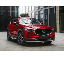 Защита переднего бампера d42 Rival для Mazda CX-5 II 2017-н.в., нерж. сталь, R.3804.001