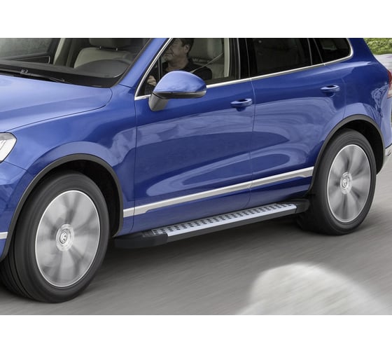Алюминиевые пороги Rival Bmw-Style круги VW Touareg II 2010-2018, 193 см, 2 шт., D193AL.5801.3