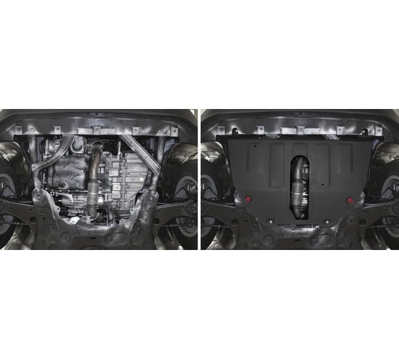 Защита картера и КПП АвтоБРОНЯ Jeep Compass II 4WD 2018-н.в /Renegade I 4WD 2014-2018, 111.02743.1