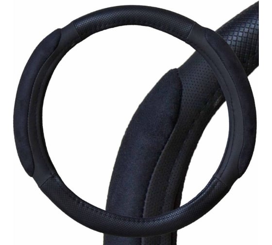 Оплетка SKYWAY Top-7 2 подушечки, M, черная, экокожа S01102182