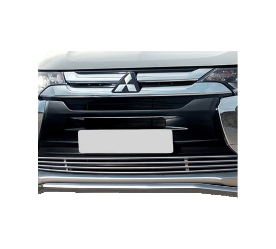 Решетка бампера Rival d10 для Mitsubishi Outlander III рестайлинг 2015-2018, G.4001.001