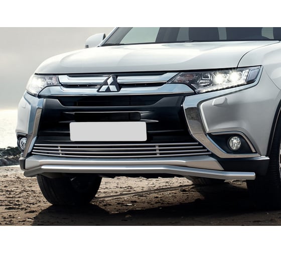 Решетка бампера Rival d10 для Mitsubishi Outlander III рестайлинг 2015-2018, G.4001.001