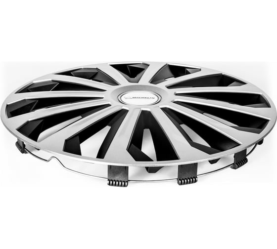 Колесные колпаки MICHELIN 16", "Космо", цвет: серебристо-черный, 4 шт. 300272 1