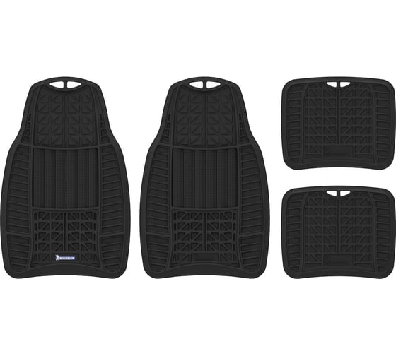 Коврики салона MICHELIN универсальные, 4 шт., с линиями отреза, черные 965-BLK