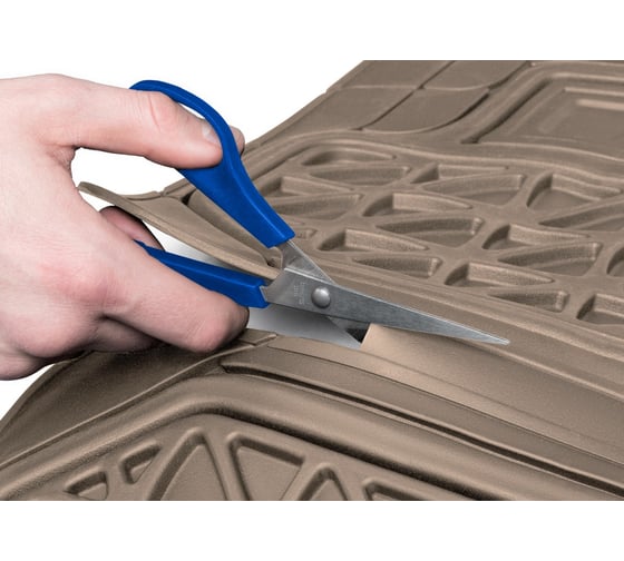 Коврики салона MICHELIN универсальные, 4 шт., с линиями отреза, бежевые 965-TAN