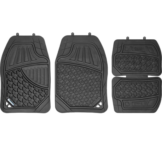 Коврики салона MICHELIN универсальные, 4 шт., ПВХ с линиями отреза, черные 903-BLK 1