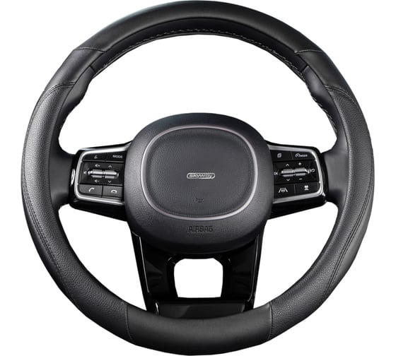 Оплетка SKYWAY Top-4 M, черная, экокожа S01102290 1