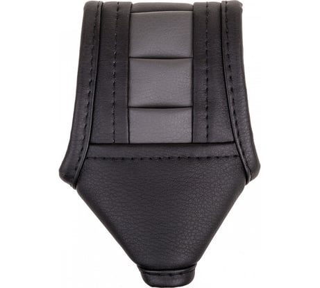 Чехол рычага АКПП SKYWAY кож.зам, круг, черный/серый S06201017