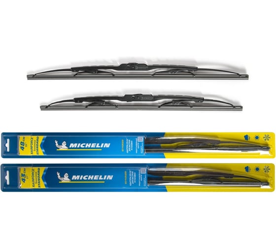 Комплект каркасных щеток стеклоочистителя MICHELIN 19" + 17"/48 + 43 см, K13919-17
