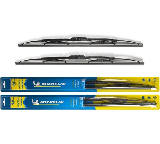 Комплект каркасных щеток стеклоочистителя MICHELIN 18" + 19"/45 + 48 см, K13918-19