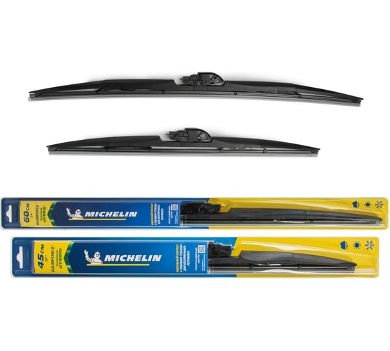 Комплект гибридных щеток стеклоочистителя MICHELIN 24" + 18"/60 + 45 см, K13324-18