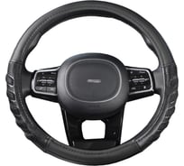 Оплетка SKYWAY Racer-1 M, черная, экокожа S01102414