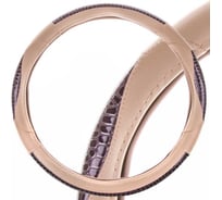 Оплетка SKYWAY Luxury-4 L, бежевая, экокожа S01102383