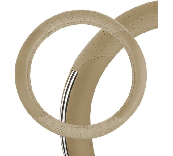 Оплетка SKYWAY Crome-1 M, бежевая, экокожа S01102037