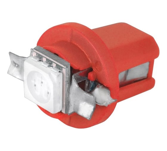 Автолампа SKYWAY диод B8.5d 12V 1 SMD диод 1-конт красная, 10 шт. S08201219