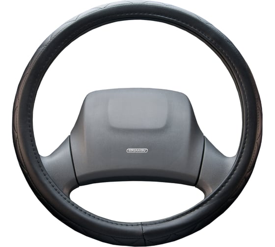 Оплетка SKYWAY Hit-2 L, черная, экокожа S01102024