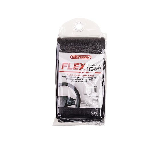 Оплетка SKYWAY FLEX-12 M ,черная, экокожа S01109013