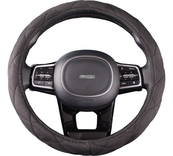 Оплетка SKYWAY Hit-1 M, серая, замша S01101049 1