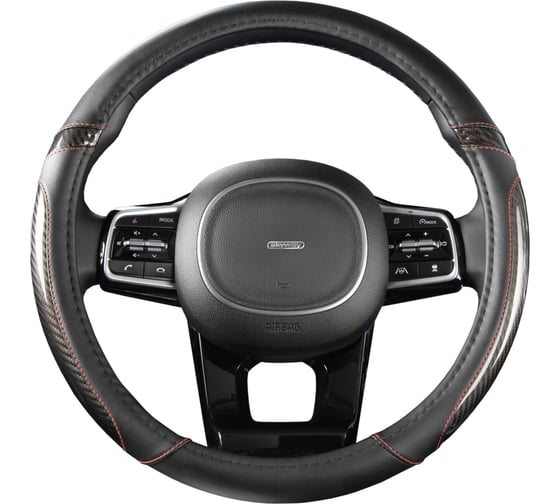 Оплетка SKYWAY Carbon-1 M, черная, экокожа S01102433 1