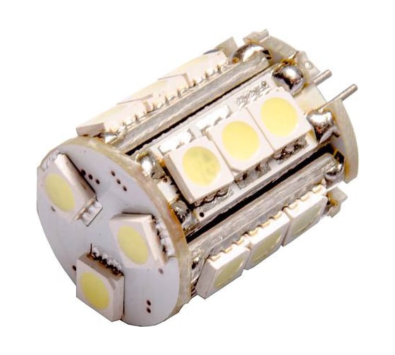 Автолампа диод SKYWAY G4, 18 SMD диодов, 1-контакт, белая, габариты, стопы S08201209