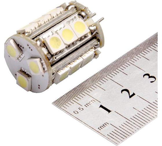 Автолампа диод SKYWAY G4, 18 SMD диодов, 1-контакт, белая, габариты, стопы S08201209
