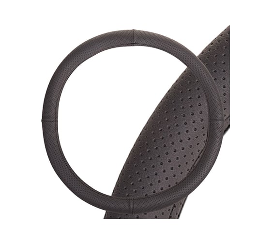Оплетка SKYWAY Port M, серая, строчка черная, экокожа S01102447 1