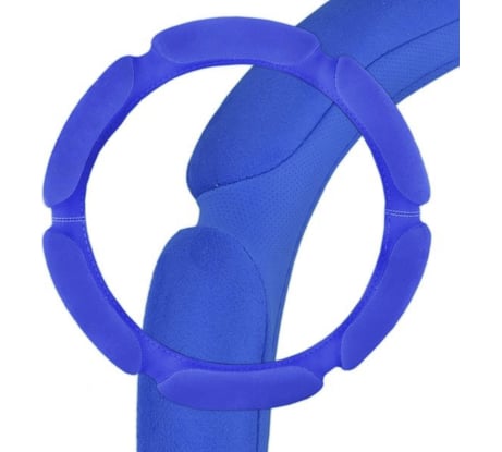 Оплетка SKYWAY Sponge classic 6 подушечек, M, синяя, замша S01101017
