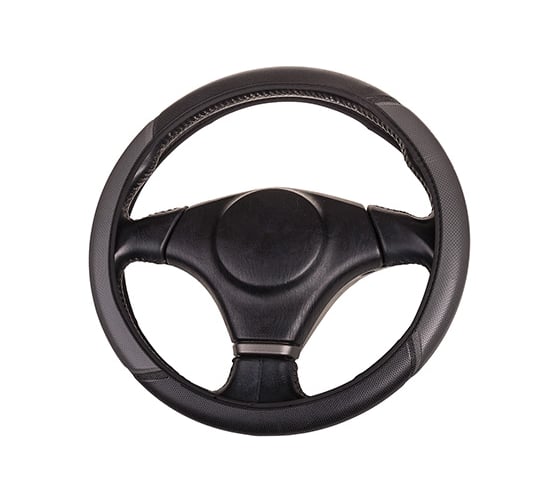 Оплетка SKYWAY FLEX-13 M, черно/серая, экокожа S01109014 1