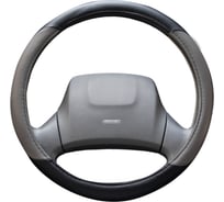 Оплетка SKYWAY Crome-1 L, черно/серая, экокожа S01102033