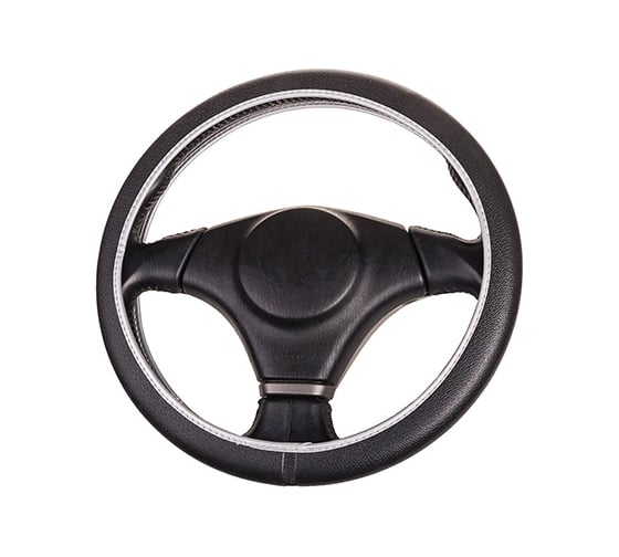 Оплетка SKYWAY FLEX-9 M, черно/серебристая, экокожа S01109010 1