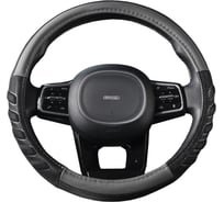 Оплетка SKYWAY Racer-1 M, черно/серая, экокожа S01102413