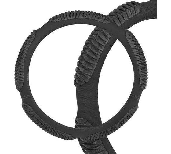 Оплетка SKYWAY Sponge ribby 5 подушечек, XL, черная, замша S01101031 1