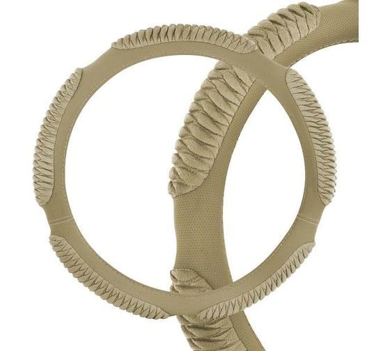 Оплетка SKYWAY Sponge ribby 5 подушечек, M, бежевая, замша S01101027 1