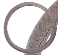 Оплетка SKYWAY Port M, светло-серая, черная строчка, экокожа S01102458