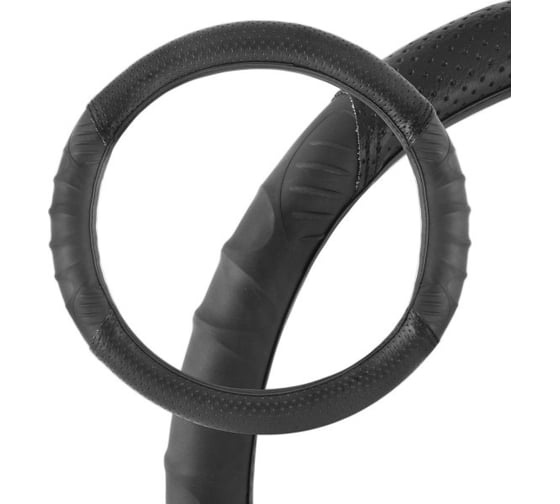 Оплетка SKYWAY Touch-1 L, черная, экокожа S01102018