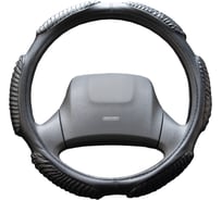 Оплетка SKYWAY Sponge ribby 6 подушечек, L, черная, экокожа S01102220