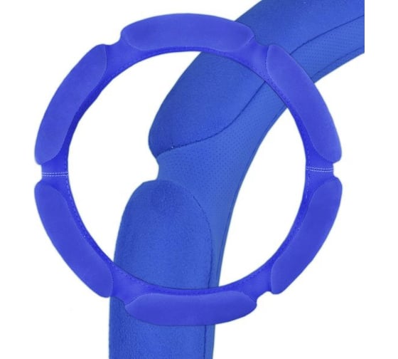 Оплетка SKYWAY Sponge classic 6 подушечек, XL, синяя, замша S01101022 1
