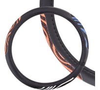 Оплетка SKYWAY Glamour-1 M, черно/сине/оранжево/белая, экокожа S01102278