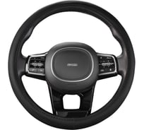 Оплетка SKYWAY Top-9 M, черная, экокожа S01102441