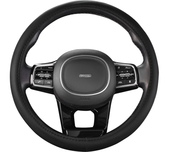 Оплетка SKYWAY Top-9 M, черная, экокожа S01102441 1