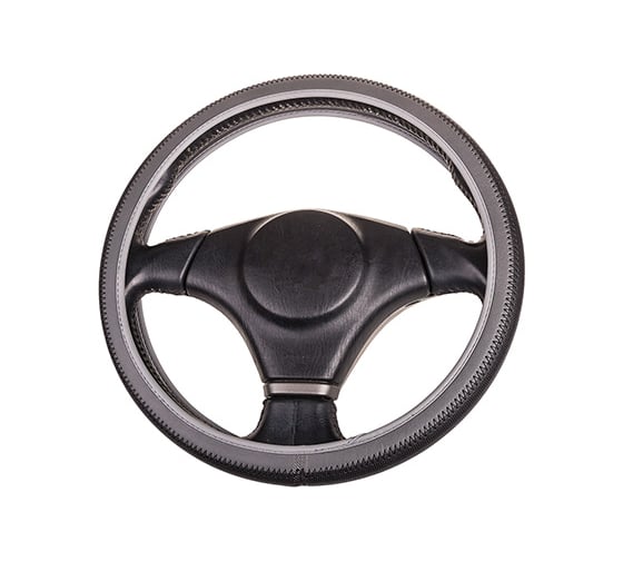 Оплетка SKYWAY FLEX-14 M, черно/серая, экокожа S01109015
